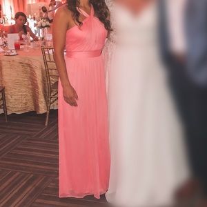 Coral David’s Bridal Bridesmaid Gown Size 0